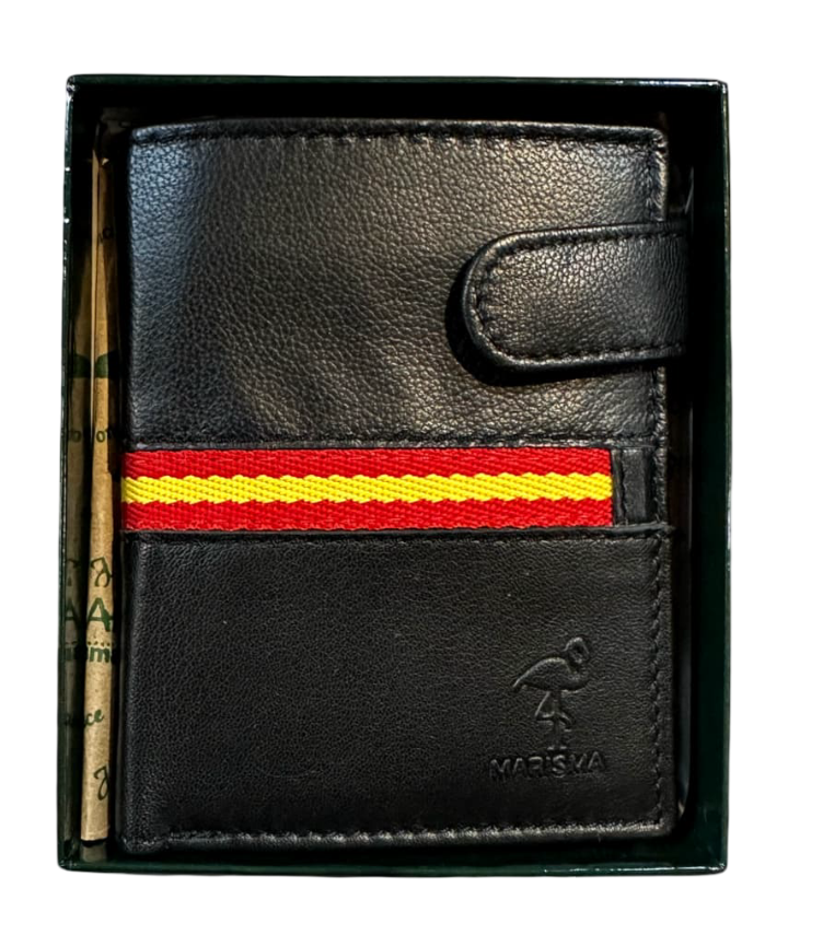 CARTERA MARCA MARISMA ESPAÑA COLOR NEGRA CON BANDERA ESPAÑA – CARTERA HOMBRE