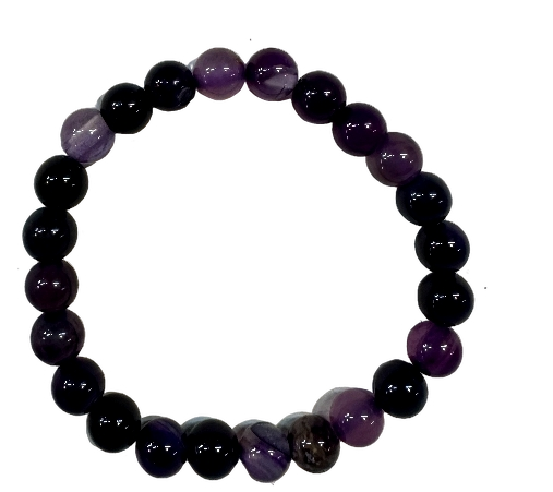 AGATA BANDEADA MORADA INTUICION – PULSERA MINERAL