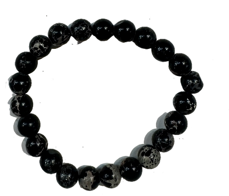 JASPE IMPERIAL NEGRO ESTABILIDAD – PULSERA MINERAL
