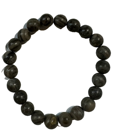 JASPE MADERA NEGRA FORTALEZA – PULSERA MINERAL